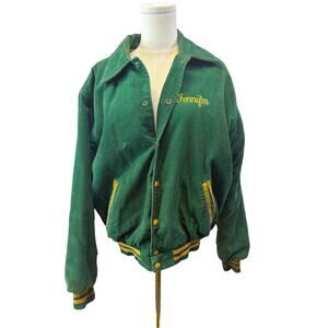 RENNOC Stadium Jacket, Size large, Cotton, Green, Plain